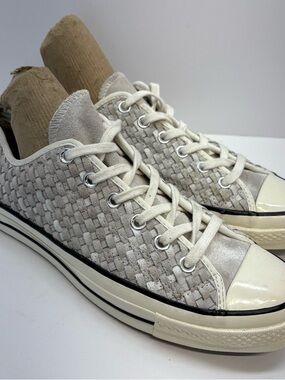 Converse Chuck Taylor All Star 70 Ox Woven Low Top Sneakers Light Gray W 10/M 8